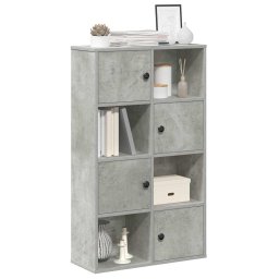 Gossi biblioteca, gri beton,60x24x101,5 cm, lemn prelucrat