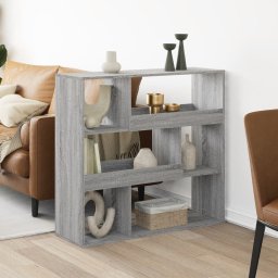 Gossi biblioteca, gri sonoma, 100x33x94,5 cm, lemn prelucrat