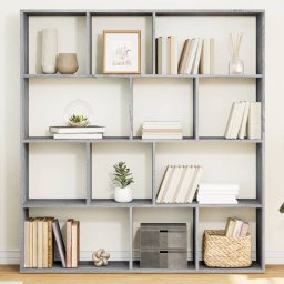 Gossi biblioteca, gri sonoma, 132x29x141,5 cm, lemn prelucrat