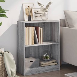 Gossi biblioteca, gri sonoma, 60x24x76 cm, lemn prelucrat