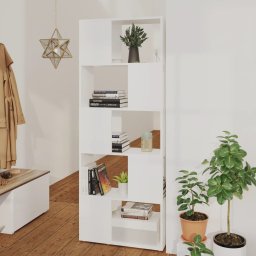 Gossi biblioteca/separator camera, alb, 60x24x155 cm, pal