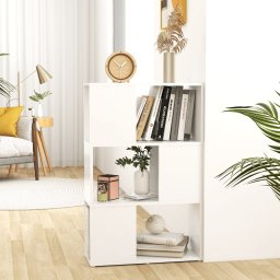 Gossi biblioteca/separator camera, alb, 60x24x94 cm, pal