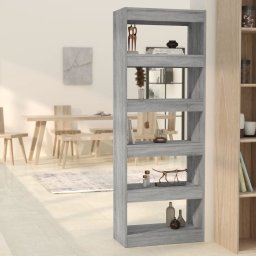 Gossi biblioteca/separator camera, gri sonoma, 60x30x166 cm, pal