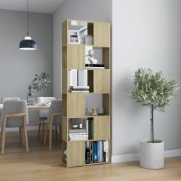 Gossi biblioteca/separator camera, stejar sonoma, 60x24x186 cm, pal