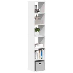 Gossi biblioteci 2 buc, stivuibile, alb, 30x30x80 cm, lemn prelucrat