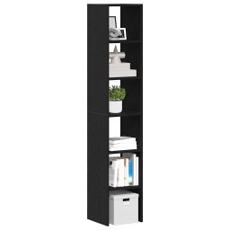 Gossi biblioteci 2 buc, stivuibile, stejar negru, lemn prelucrat