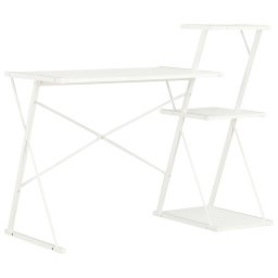 Gossi birou cu raft, alb, 116 x 50 x 93 cm