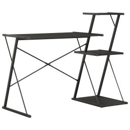 Gossi birou cu raft, negru, 116 x 50 x 93 cm