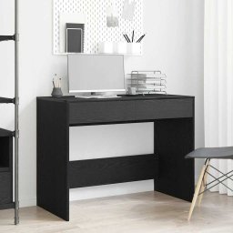 Gossi birou stejar negru 101x50x76,5 cm lemn prelucrat