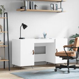 Gossi birou, alb, 140x50x75 cm, lemn compozit