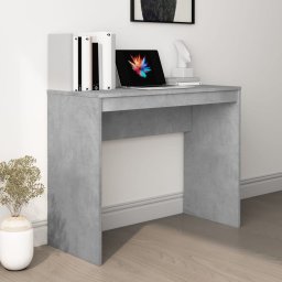 Gossi birou, gri beton, 90x40x72 cm, lemn prelucrat