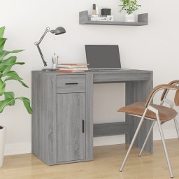 Gossi birou, gri sonoma, 100x49x75 cm, lemn prelucrat