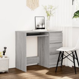 Gossi birou, gri sonoma, 90x45x76 cm, lemn prelucrat