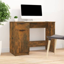 Gossi birou, stejar fumuriu, 100x50x75 cm, lemn compozit