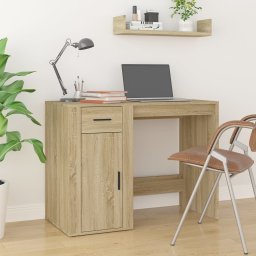 Gossi birou, stejar sonoma, 100x49x75 cm, lemn prelucrat