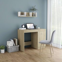 Gossi birou, stejar sonoma, 100x50x76 cm, lemn prelucrat