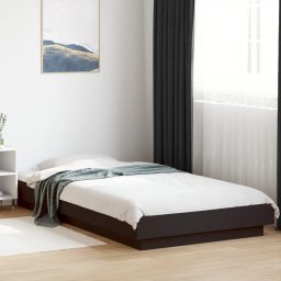 Gossi cadru de pat cu lumini led, negru, 90x190 cm, lemn prelucrat