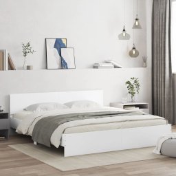 Gossi cadru de pat cu tablie, alb, 180x200 cm