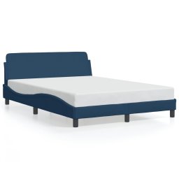 Gossi cadru de pat cu tablie, albastru, 140x200 cm, textil