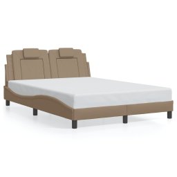 Gossi cadru de pat cu tablie, cappuccino, 120x200 cm, piele ecologica