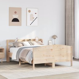 Gossi cadru de pat fara saltea, 150x200 cm, lemn masiv pin