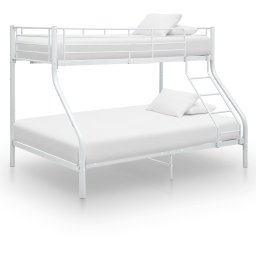 Gossi cadru de pat supraetajat, alb, 140 x 200/90 x 200 cm, metal