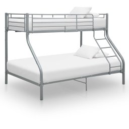 Gossi cadru de pat supraetajat, gri, 140 x 200/90 x 200 cm, metal