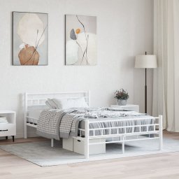Gossi cadru de pat, alb, 140 x 200 cm, metal