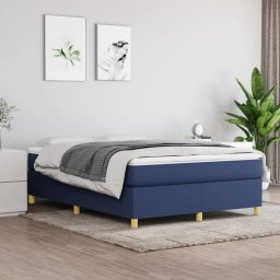 Gossi cadru de pat, albastru, 140 x 200 cm, material textil