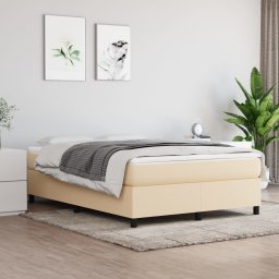 Gossi cadru de pat, crem, 140 x 200 cm, material textil