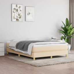 Gossi cadru de pat, crem, 140 x 200 cm, material textil