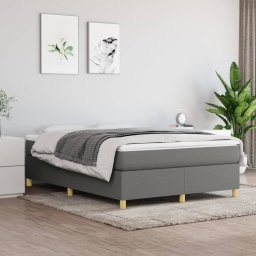 Gossi cadru de pat, gri inchis, 140 x 200 cm, material textil