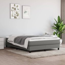 Gossi cadru de pat, gri inchis, 140 x 200 cm, material textil