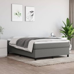 Gossi cadru de pat, gri inchis, 140 x 200 cm, material textil