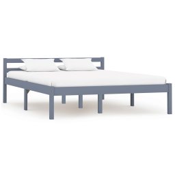 Gossi cadru de pat, gri, 140 x 200 cm, lemn masiv de pin