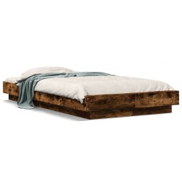 Gossi cadru de pat, stejar fumuriu, 75x190 cm, lemn prelucrat