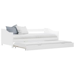 Gossi cadru pat canapea, extensibil, alb, 90 x 200 cm, lemn de pin