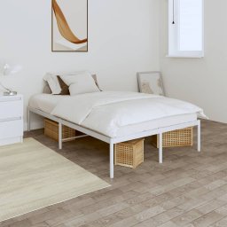 Gossi cadru pat metalic, alb, 120x190 cm