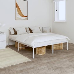 Gossi cadru pat metalic, alb, 140x200 cm