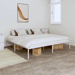 Gossi cadru pat metalic, alb, 180x200 cm