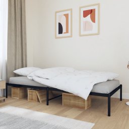 Gossi cadru pat metalic, negru, 90x200 cm