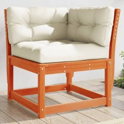 Gossi canapea coltar cu perne de gradina, maro, 73x73x78 cm lemn pin