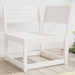 Gossi canapea coltar de gradina, alb, 73x73x78 cm, lemn masiv pin
