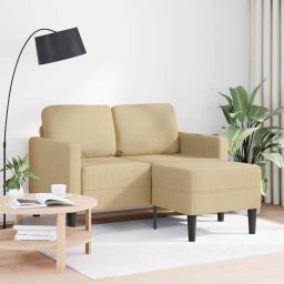Gossi canapea cu 2 locuri cu sezlong in forma de l verde deschis gri