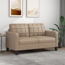 Gossi canapea cu 2 locuri, cappuccino, 140 cm, piele ecologica