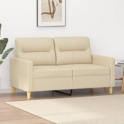 Gossi canapea cu 2 locuri, crem, 120 cm, material textil