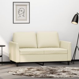 Gossi canapea cu 2 locuri, crem, 120 cm, piele ecologica