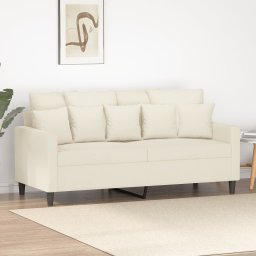 Gossi canapea cu 2 locuri, crem, 140 cm, catifea