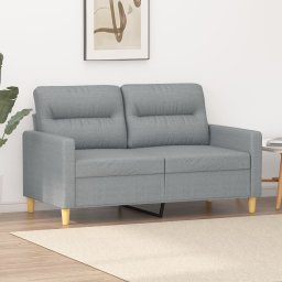 Gossi canapea cu 2 locuri, gri deschis, 120 cm, material textil