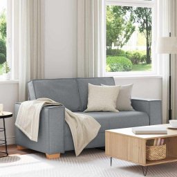 Gossi canapea cu 2 locuri, gri deschis, 120 cm, material textil